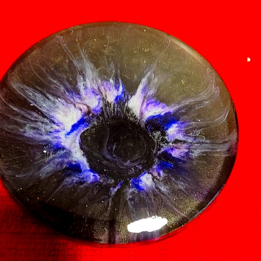 Abstract Cosmos Resin Art Coaster Or Paperweight